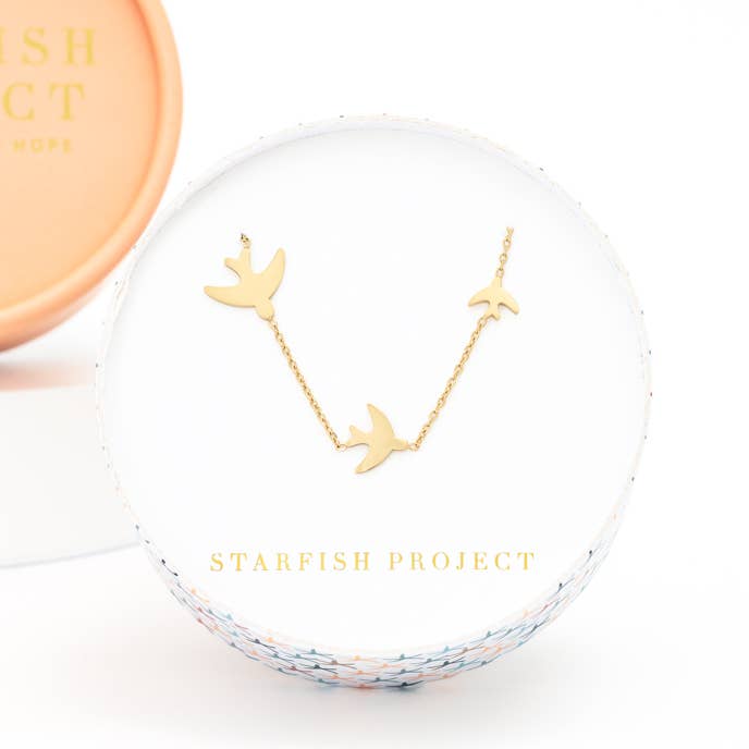 Starfish Project, Inc - Wholesale Pendant/Charm Necklace - Sparrow Gold Necklace2