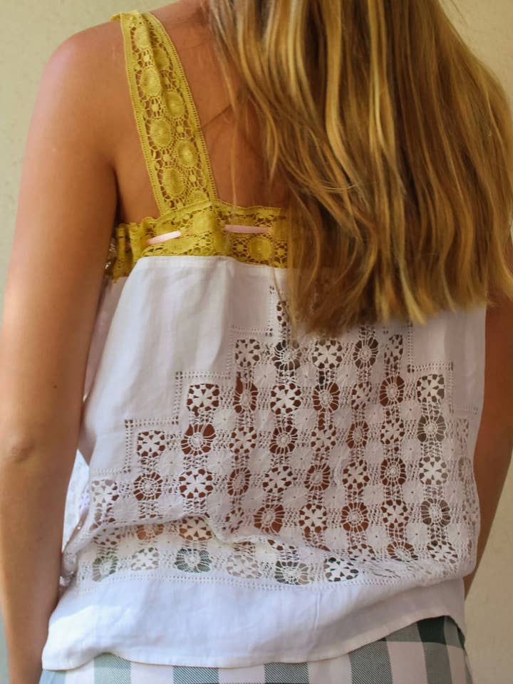 Soleil et Amis - Wholesale Blouse - Women's - the Annabelle top - Handmade Vintage Upcycled Tanktop4