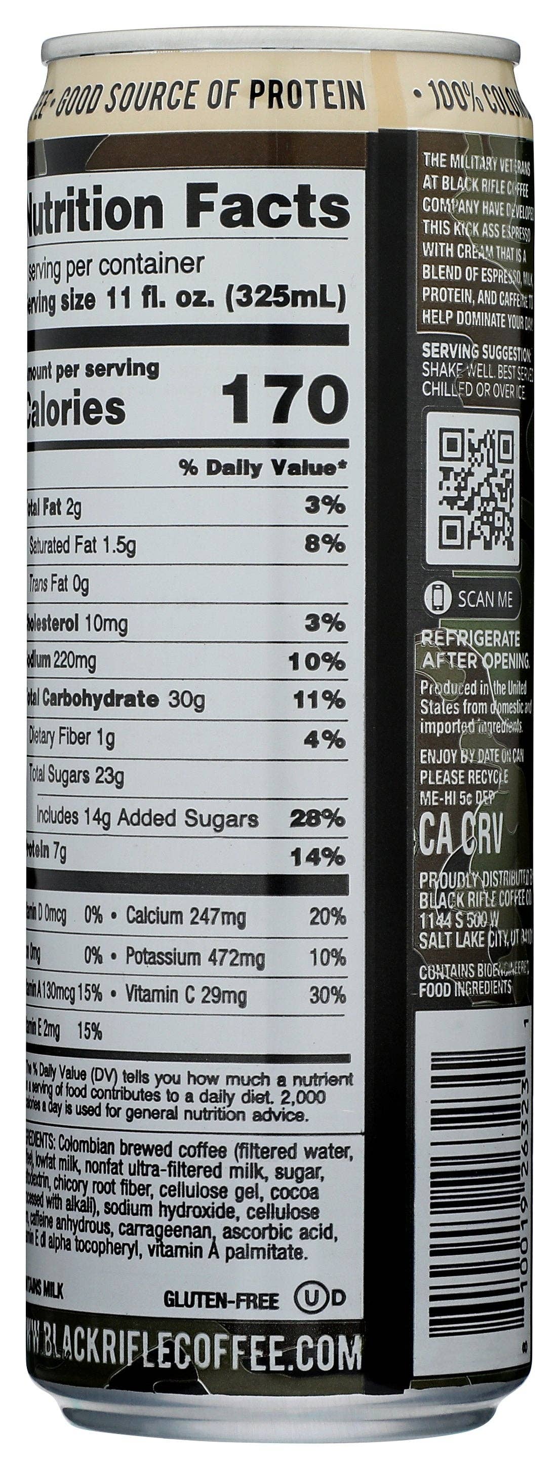 Everyday Supply Co - Wholesale Iced Coffee/Cold Brew - BLACK RIFLE COFFEE RTD COFFEE ESPRESSO CREAM - Case of 121