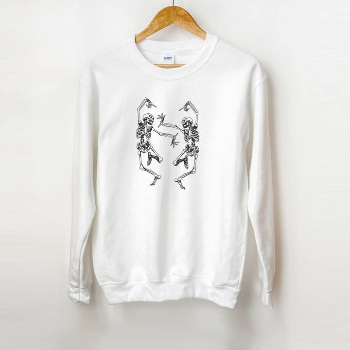 Humm & Willow - Venta al por mayor Sudadera estampada - Mujer - Sudadera Halloween - Sudadera esqueleto - Lindo Halloween2