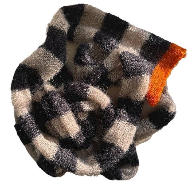 alberalkirk - Wholesale Scarf - Women's - Mohair Blend Long Loop Scarf Striped Pattern  M5A08212