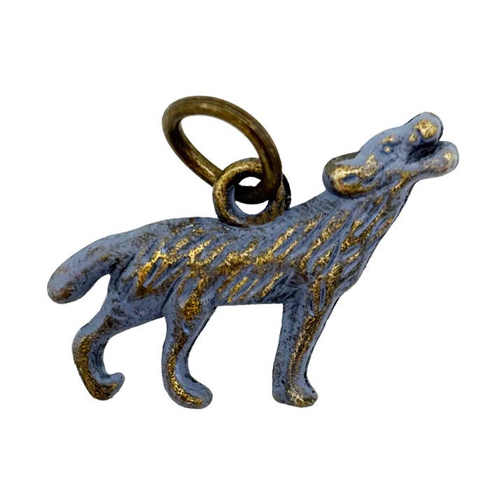 Gleeful Peacock - Wholesale Individual Charm/Pendant - Wolf Charm (available with Bracelet or Necklace)0