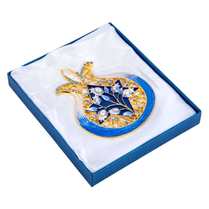 STP - Wholesale Wall Sign - Handcrafted Jeweled Pomegranate Ornament in Gift Box3