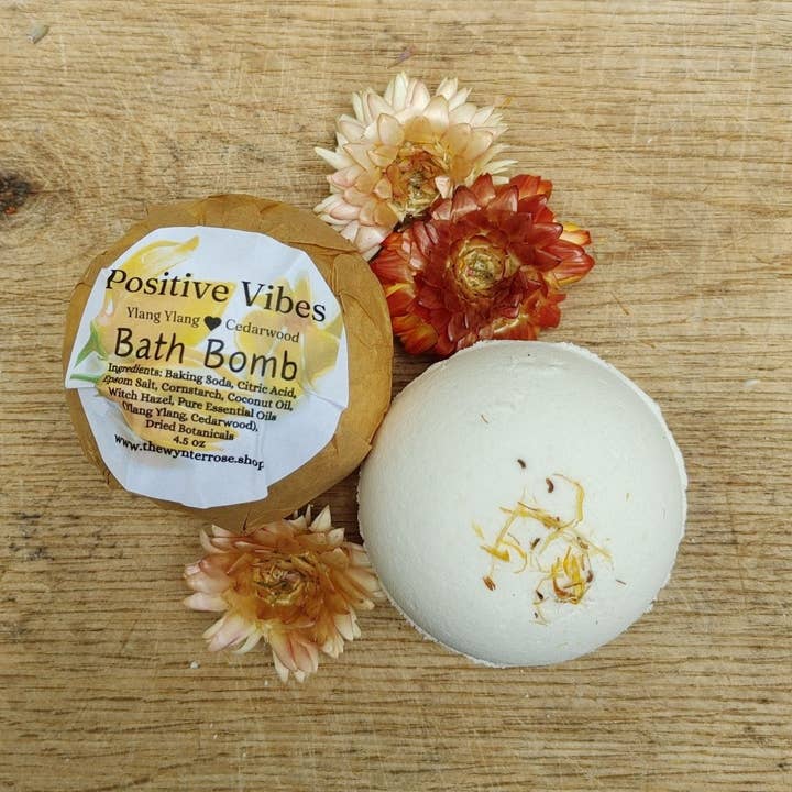 The Wynter Rose - Wholesale Bath Bomb/Fizz - "Positive Vibes" Bath Bomb