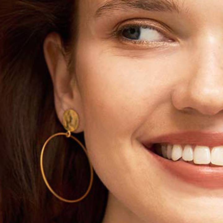 Sergio Engel jewellery - Wholesale Stud/Post Earrings - Pura Recycled 04 Creole Plug Earring in Matt/Gloss Look4