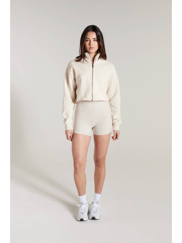 Shell Lily Full Zip Sweater (Shell) for wholesale on Faire