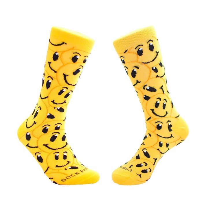 Happy Smiley Face Socks from the Sock Panda for wholesale by Sock Panda