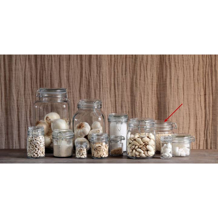 Fiorirà un giardino - Wholesale Jar - Glass Jar With Clip V750ml 11 x 11 H12 cm3