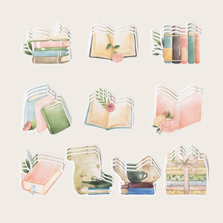 Bloc-notes adhésifs à thème de livre pour la vente par Ella Blue