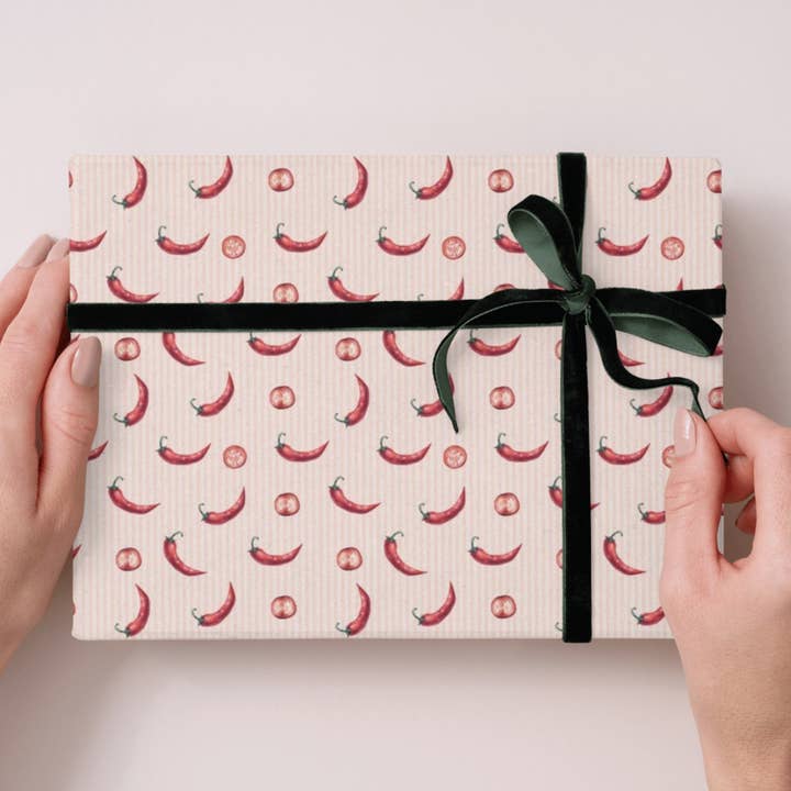 Pepper Pattern Wrapping Paper for wholesale by Casey Jo Paper Co.