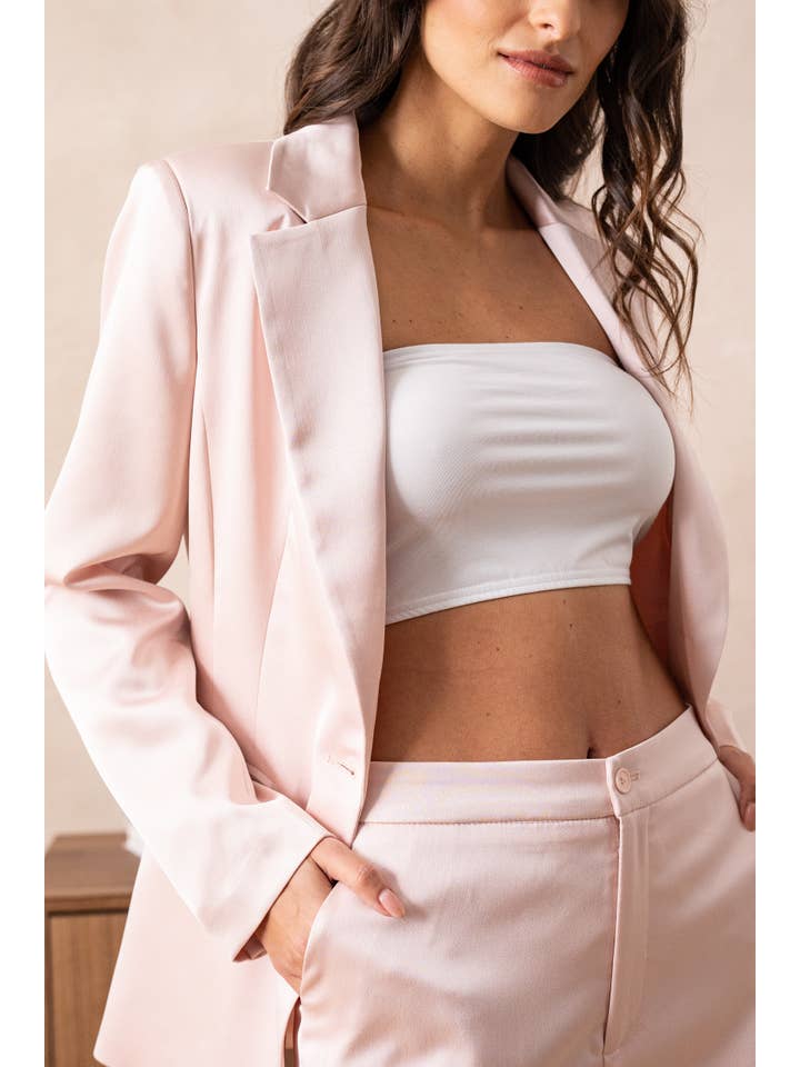 Attentif Paris - Vente Veste de tailleur – femme - Veste cintrée unie en satin46