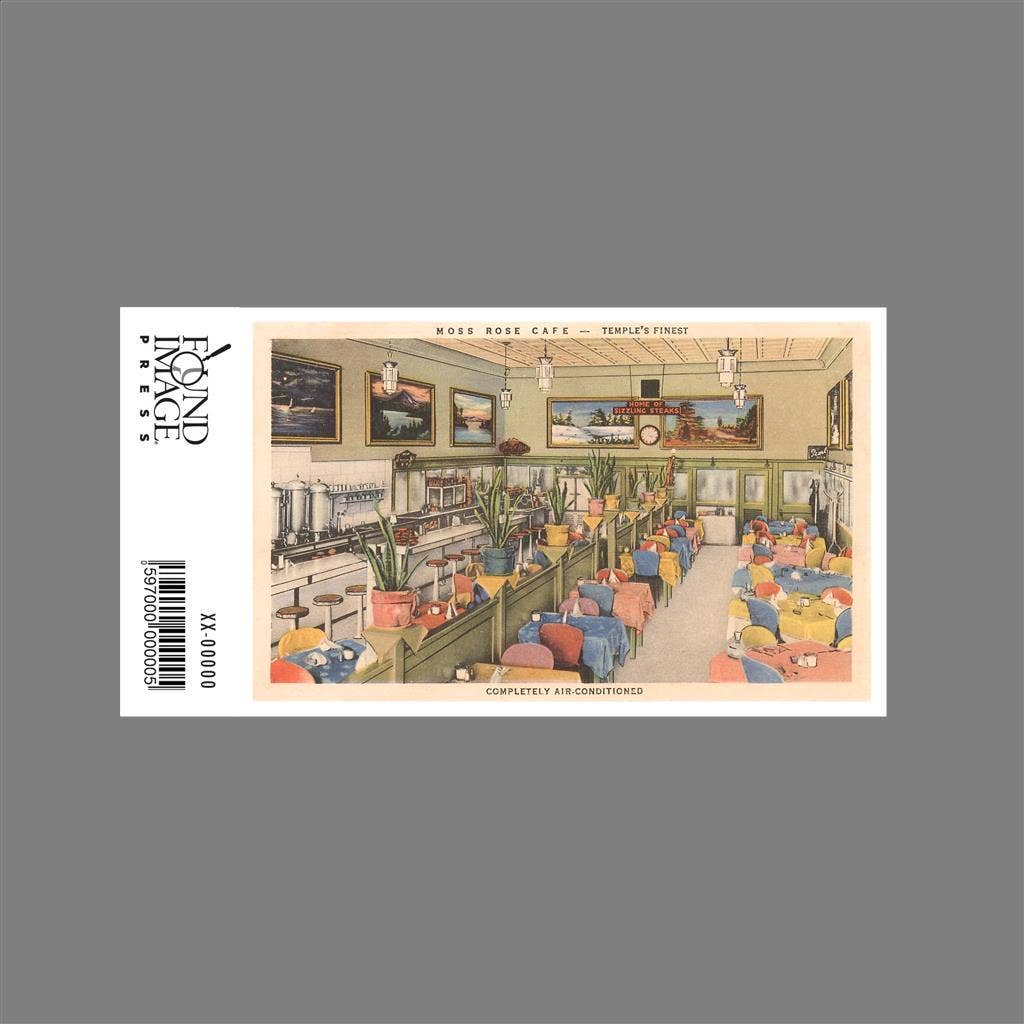 Found Image Press - Wholesale Sticker - Sticker RE-18 Interior, Moss Rose Cafe, Retro1