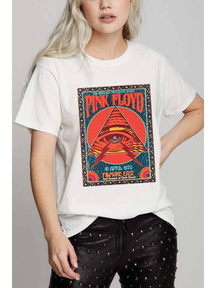 BRANCO M8864 - T-shirt gráfica RADIOHEAD para venda a revendedores na Faire