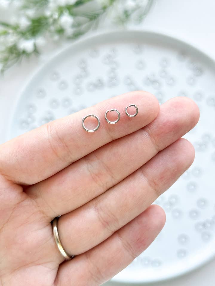 304 rostfritt stål öppna bindringar 200 st/påse för wholesale av Tera Clay