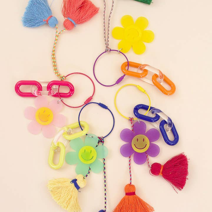 Hana - Wholesale Keychain - Women's - Flower Tassel Keychain-Bak2100161