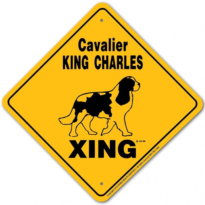 Smart Horse Gear - Wholesale Sign - Cavalier King Charles Xing Sign Aluminum 12 in X 12 in #20741