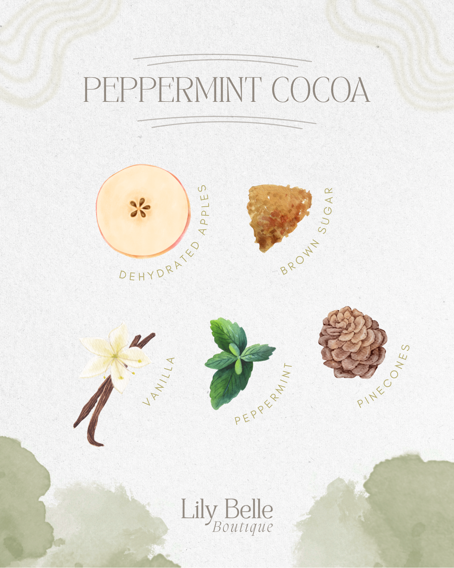 Lily Belle Boutique - Vendita all'ingrosso Pot-pourri - Pentola di Cottura Lenta al Cacao e Menta Piperita | Mela Vaniglia Menta Piperita1
