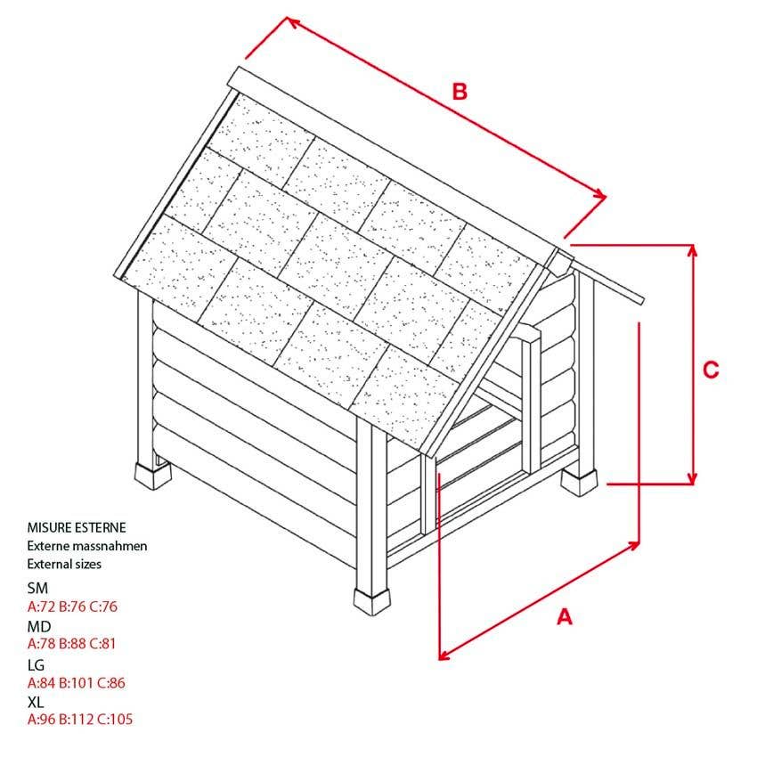 Croci – cama - Cão por atacado – Cama de madeira para cachorro — Chalet - Croci1