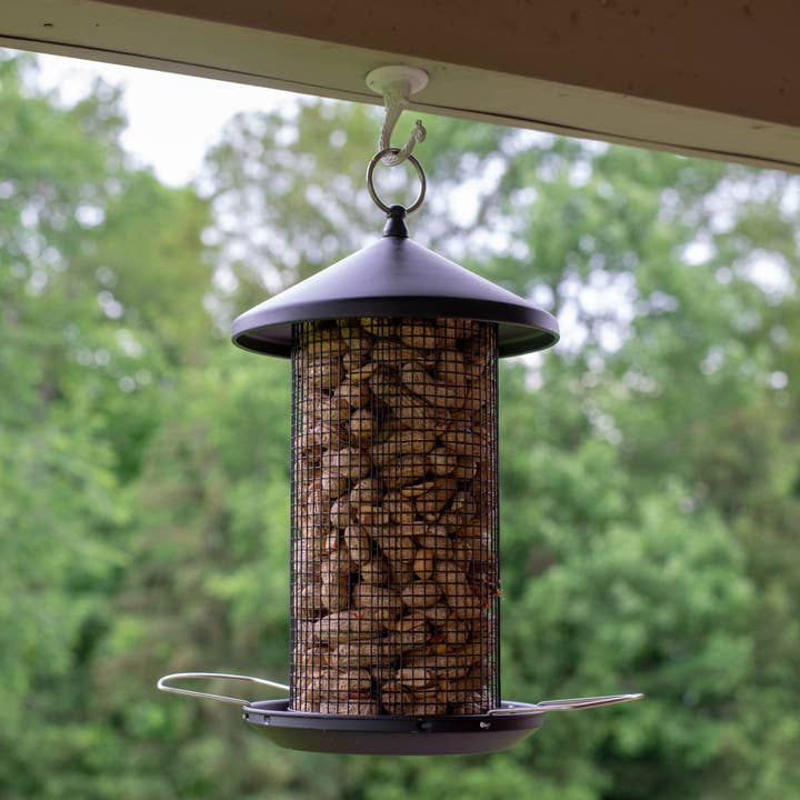 EAST AVENUE - Wholesale Bird feeder - 12 inch Matte Black Mesh Metal Dual Nut and Seed Bird Feeder8