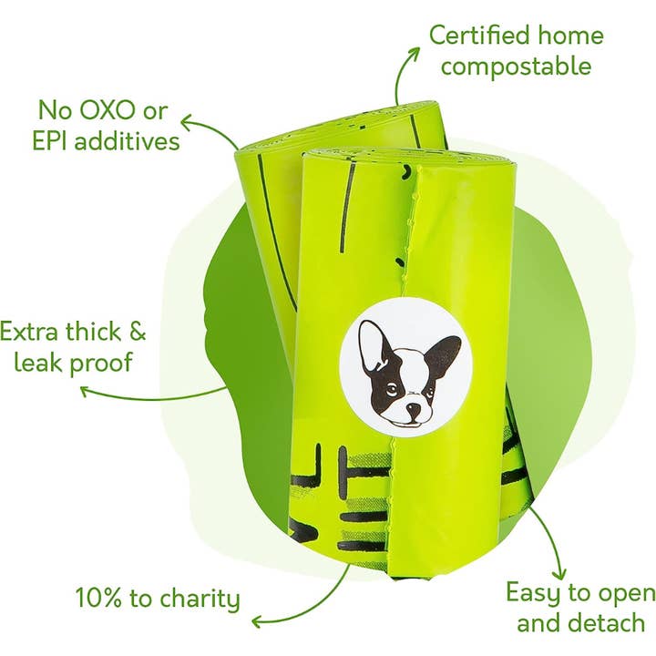 Give A Sh!t - Wholesale Pet Poop Bag - 100% Certified Home Compostable Dog Poop Bags - 120 Bags