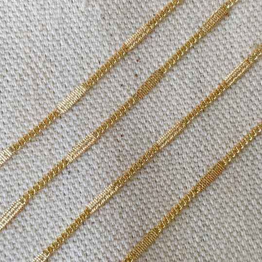 GoldFi - Venta al por mayor Cadena para cara/cuerpo - Cadena para el vientre chapada en oro de 18 quilates2
