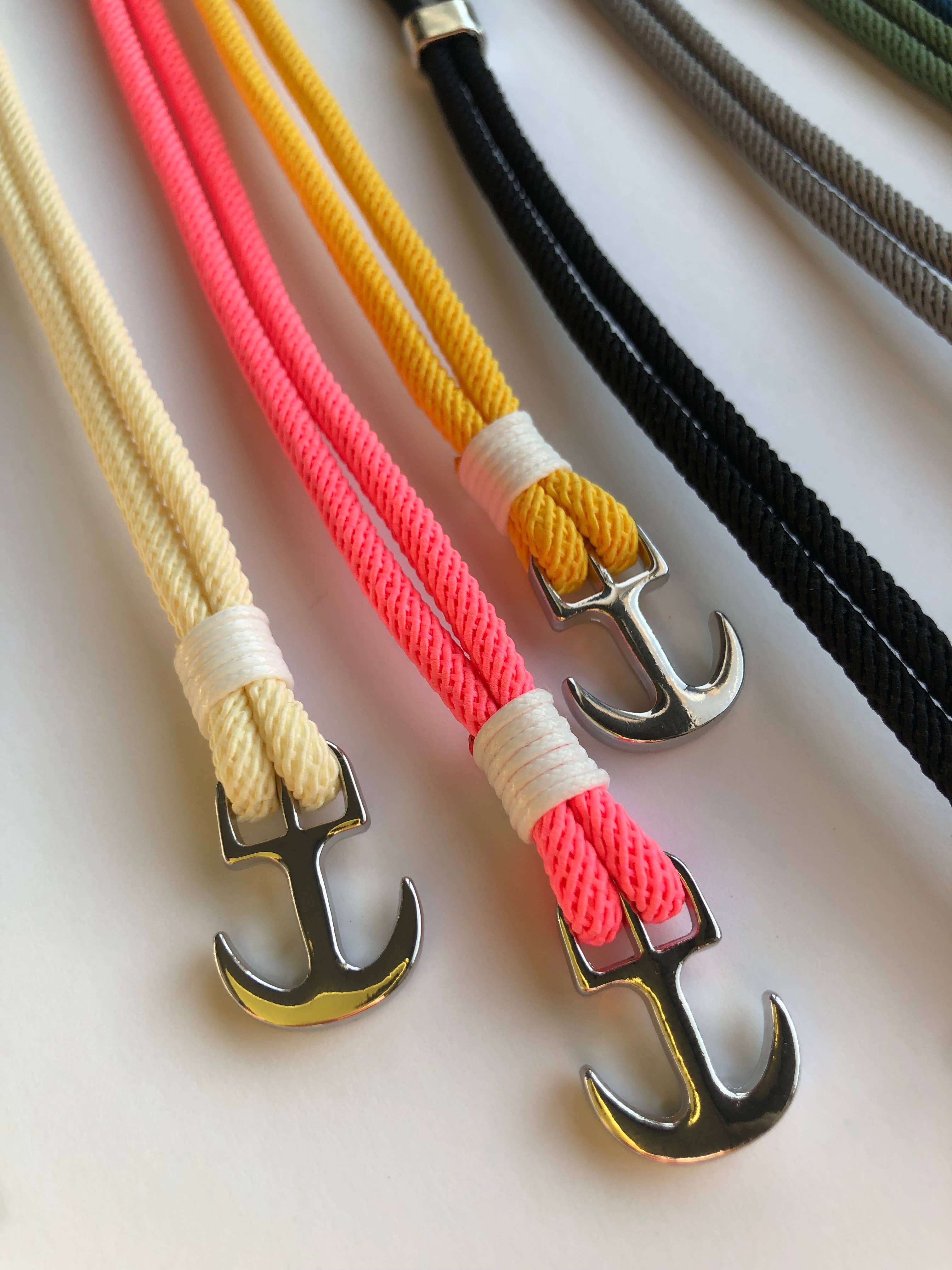 GreenWave - Vente Bracelet tissé/tressé - Bracelet en corde nautique avec fermeture ancre11