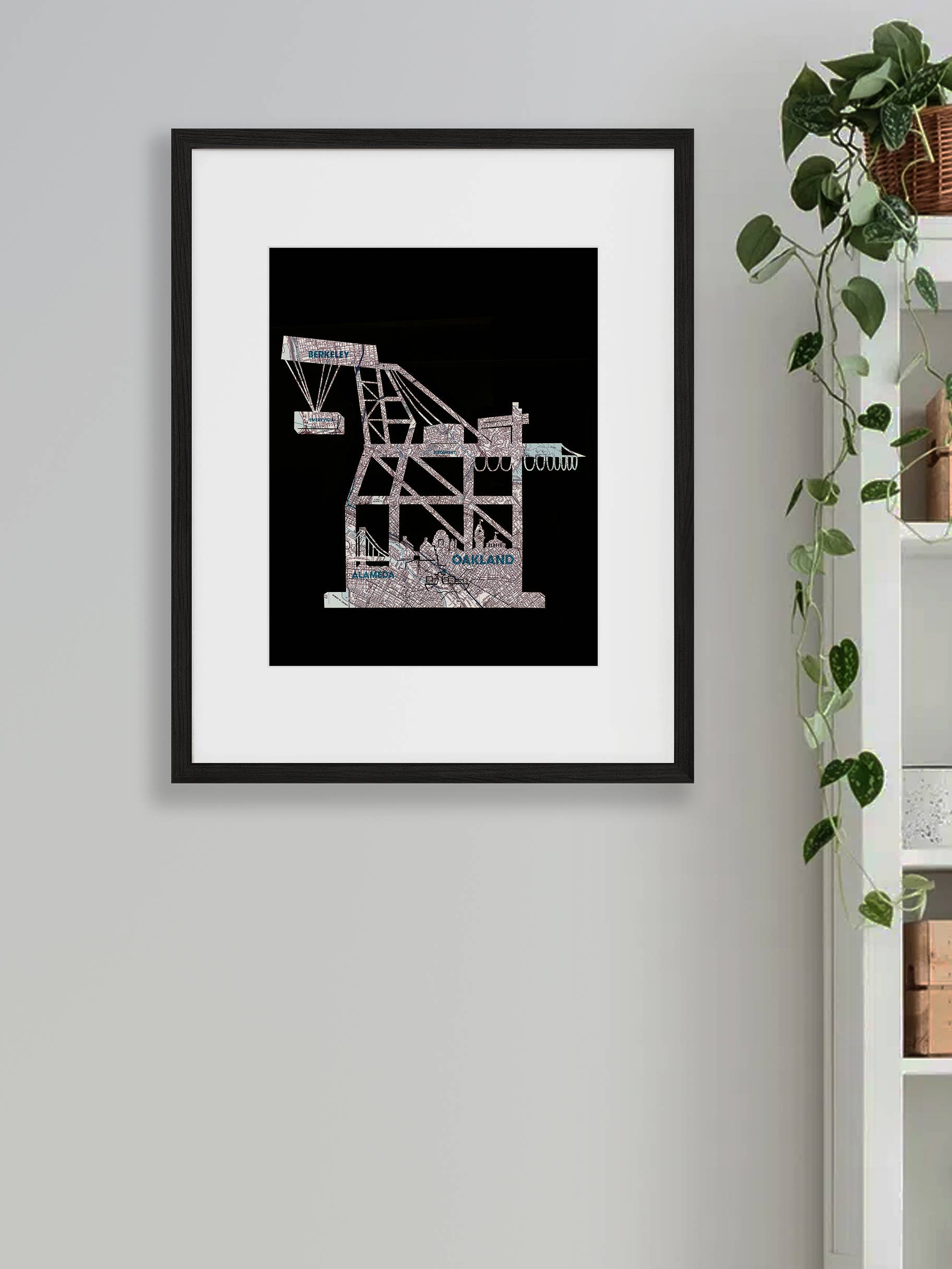 Granny Panty Designs - Wholesale Art Print - Paper Crane Print - Oakland East Bay Map - Shipping Crane1