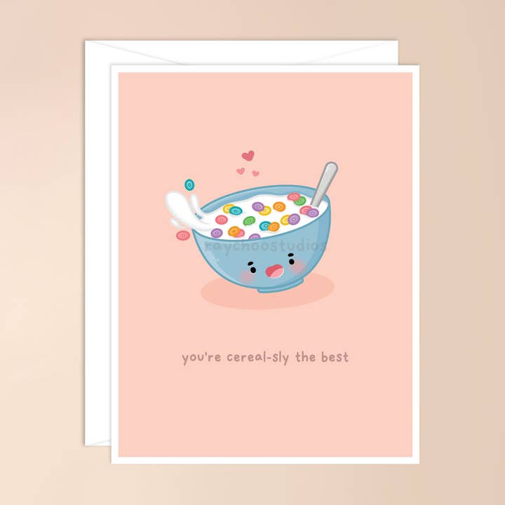 You're Cereal-sly The Best Greeting Card for wholesale by Raychoo Studios Inc.