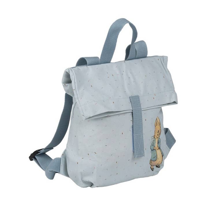 BP568BP Backpack Mini Messenger Peter Rabbit Blue for wholesale by Petit Jour Paris