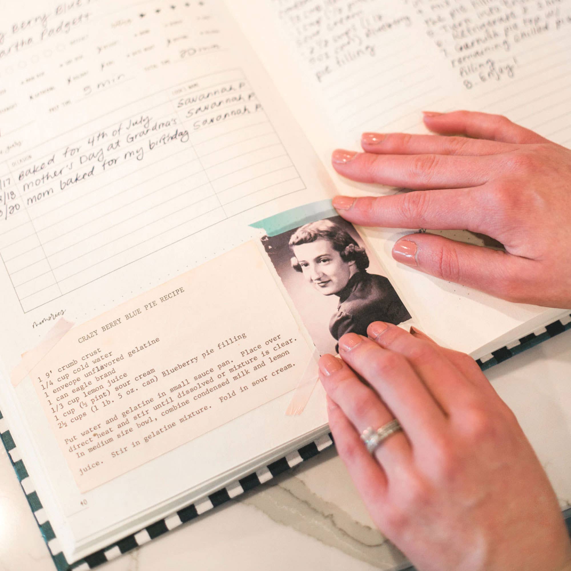 1canoe2 | One Canoe Two Paper Co. – wholesale Cookbooks and food – Navy Gingham Heirloom Recipe Book3