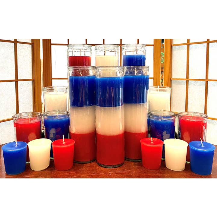 Independence Day Candle BUNDLE -Tri-colored candle bundle for wholesale by Ceridwen’s