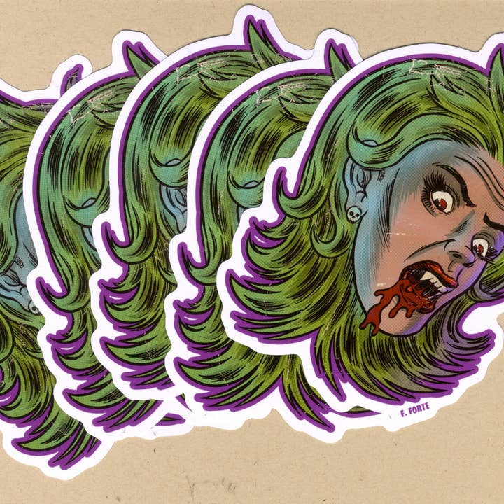 Xeno Pop - Wholesale Sticker - Frankenhorrors Vampire Fangs 5x4 die cut vinyl sticker3