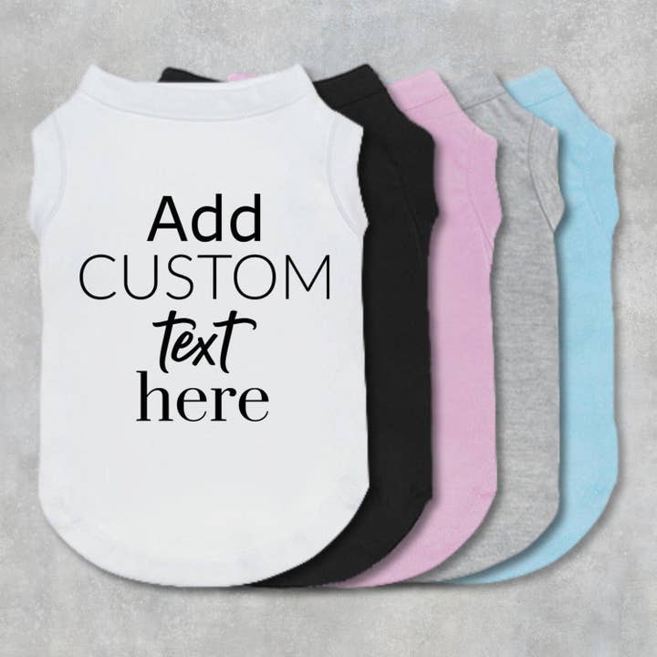 Camisa personalizada para cães com texto ou gráfico de uma cor por atacado de The Honest Dog Company