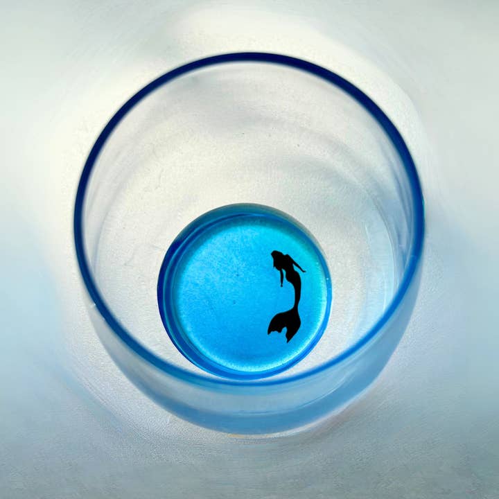 Mermaid Resin Ocean Inspired Glassware (Multiple Sizes) for wholesale by Beach, Cats & Wine