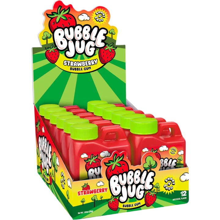 Bubble Jug Strawberry Bubble Gum for wholesale by Cow Crack Wholesale