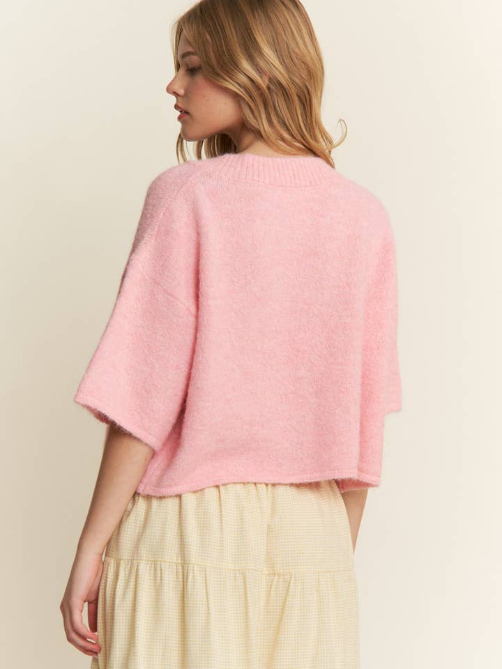 CANDESCENT - Wholesale Cardigan - Women's - Cropped Boxy Soft Knit Cardigan - LOU CARDIGAN34