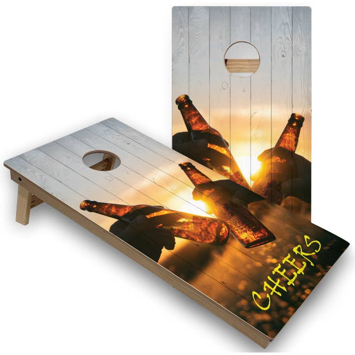 Cheers Cornhole Set for wholesale by Skip's Garage