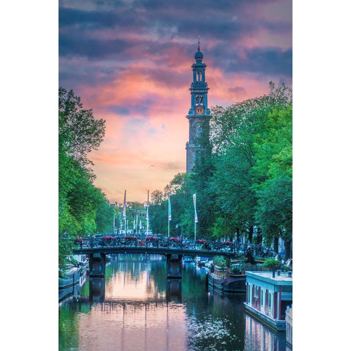 Amsterdam Photography Tour de l'horloge de Westerkerk pour la vente par Richard Miles Photos
