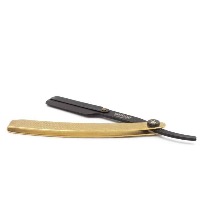 Barbarossa Brothers Online – wholesale Straight razor – Men's – Black Friday - Cut Throat Razor - The Jolly Roger - 24k Gold Plated