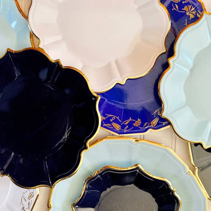 EID Creations - Wholesale Disposable Plate - 8 Navy Dessert Plates Discount Box (100)2