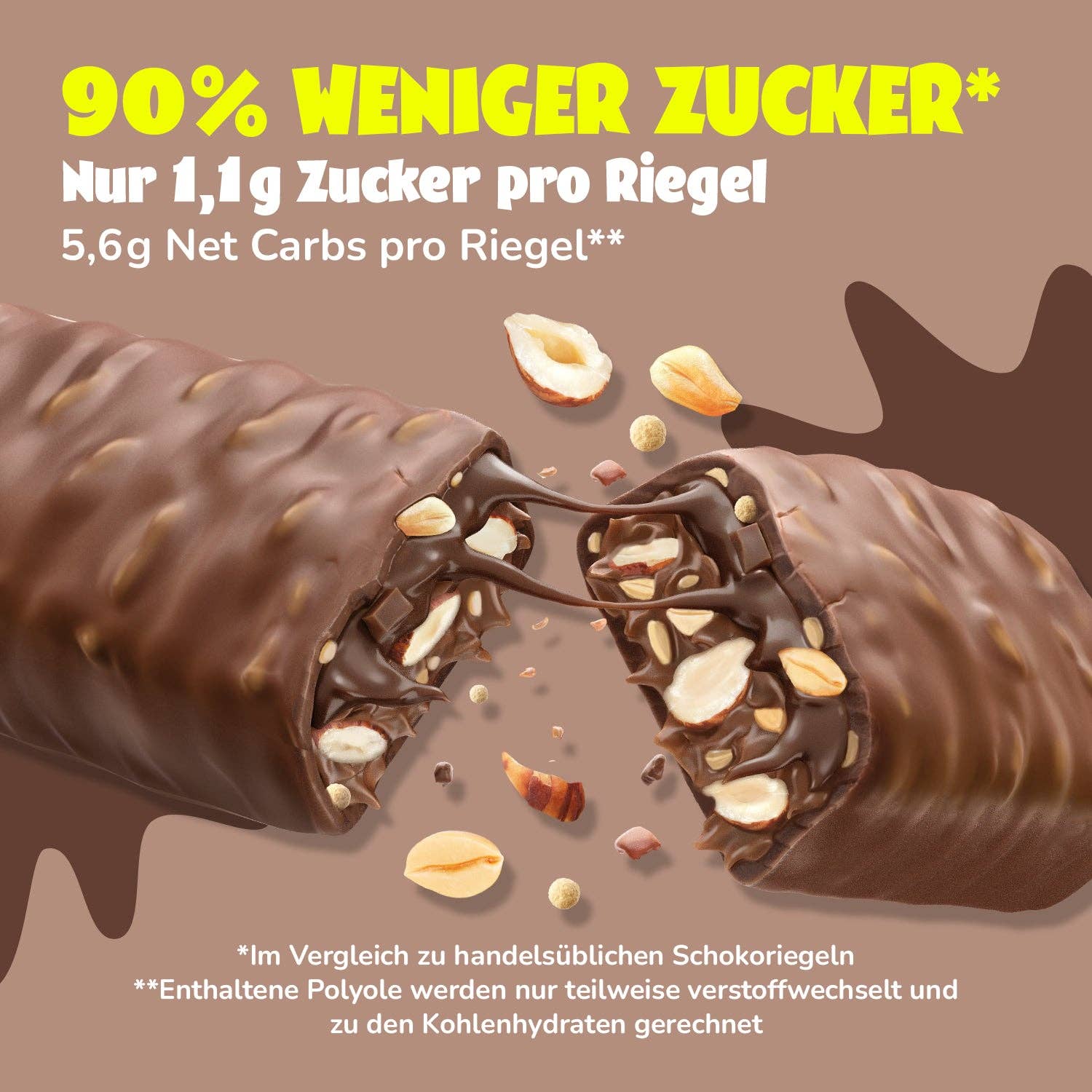 ahead - Wholesale Snack Bar - Low Sugar Choc Bar - Crunchy Nougat (Tray 16x35g)2