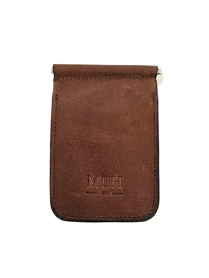 The Minimalist Money Clip Wallet - Brown for wholesale by MBH Leather