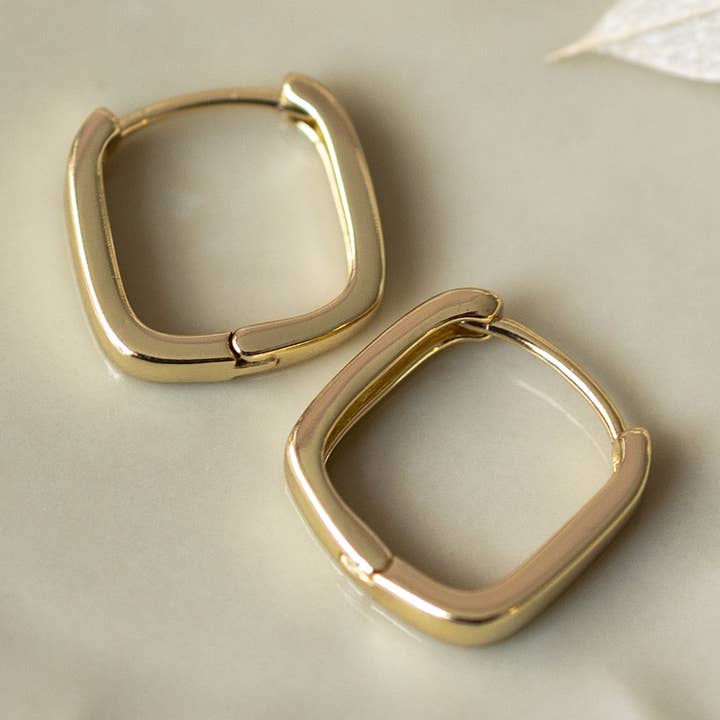 Petite Square Hoops for wholesale by Glee Jewelry