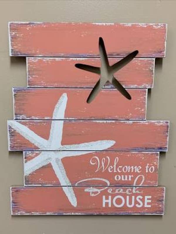 Beach House Starfish Sign for wholesale by DNS Designs