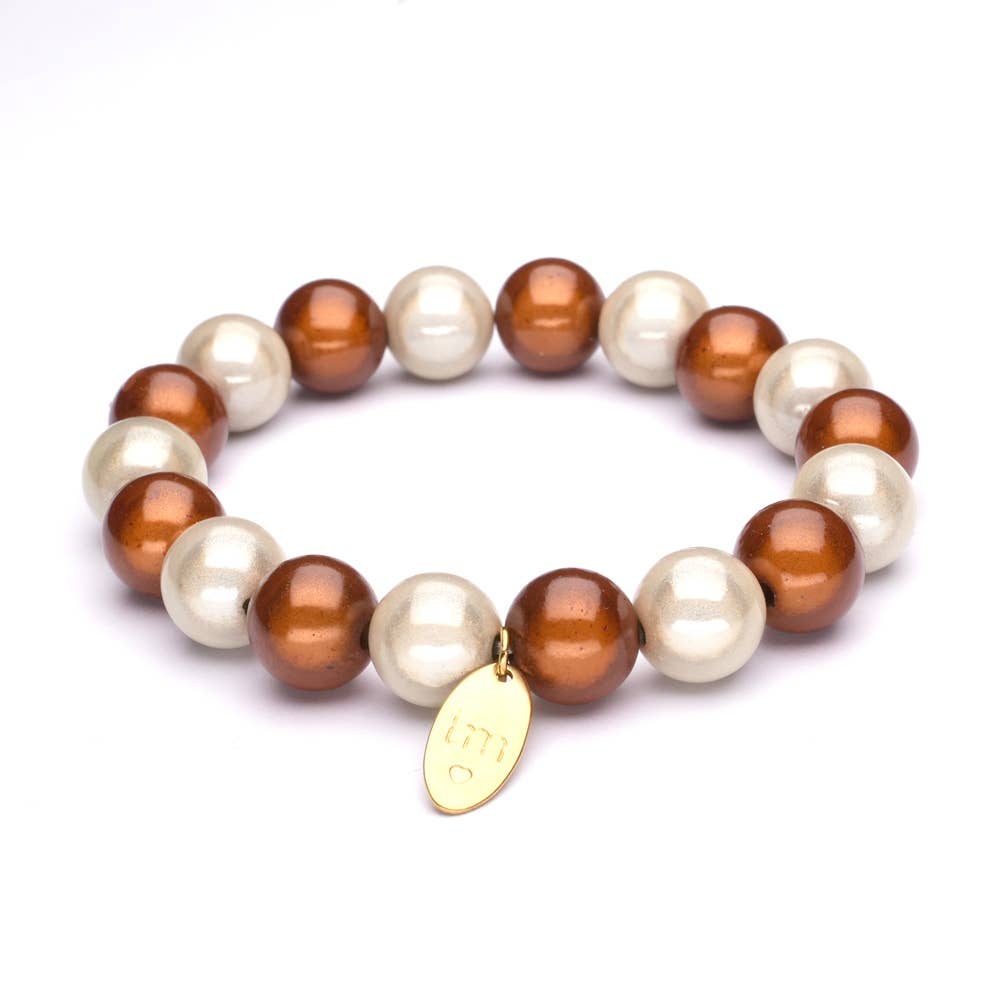 LOT83 - Vente Bijou – homme - Bracelet LizzyMae 12 mm en amande beige0