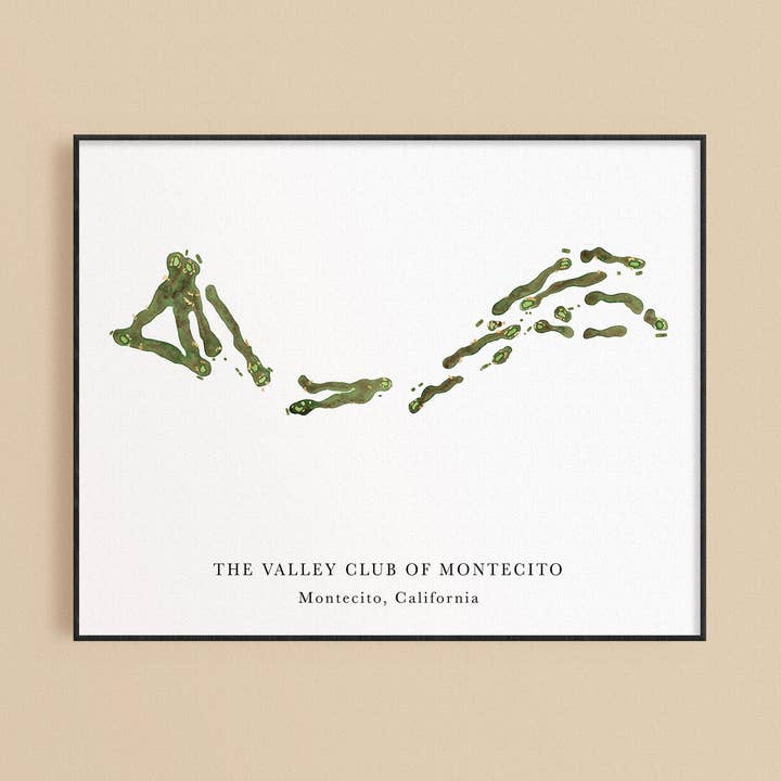 The Valley Club of Montecito Golf Print for wholesale by ally aiken design