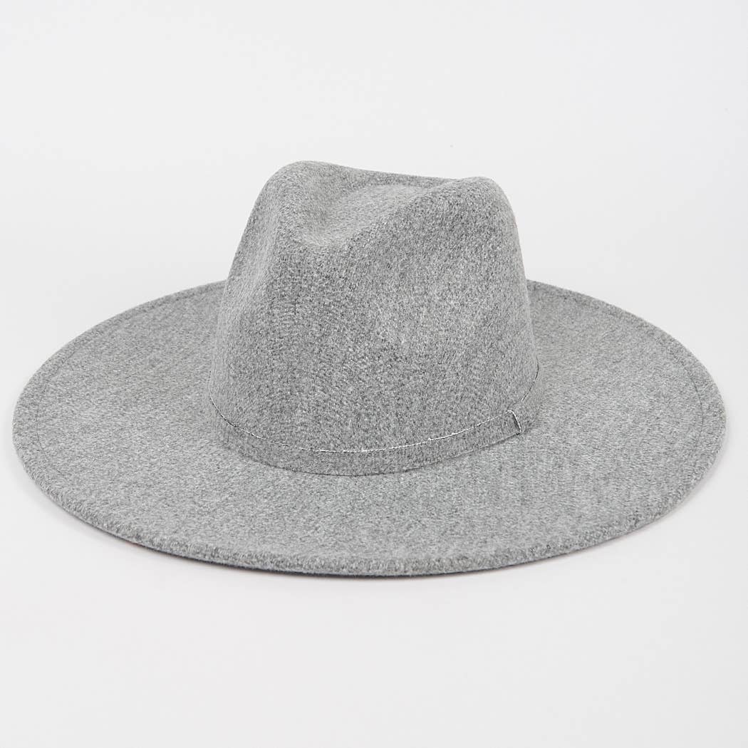 3AM BY H&D ACCESSORIES - Wholesale Fedora - Women's -  Faux Wool Leo Band Fedora Hat15