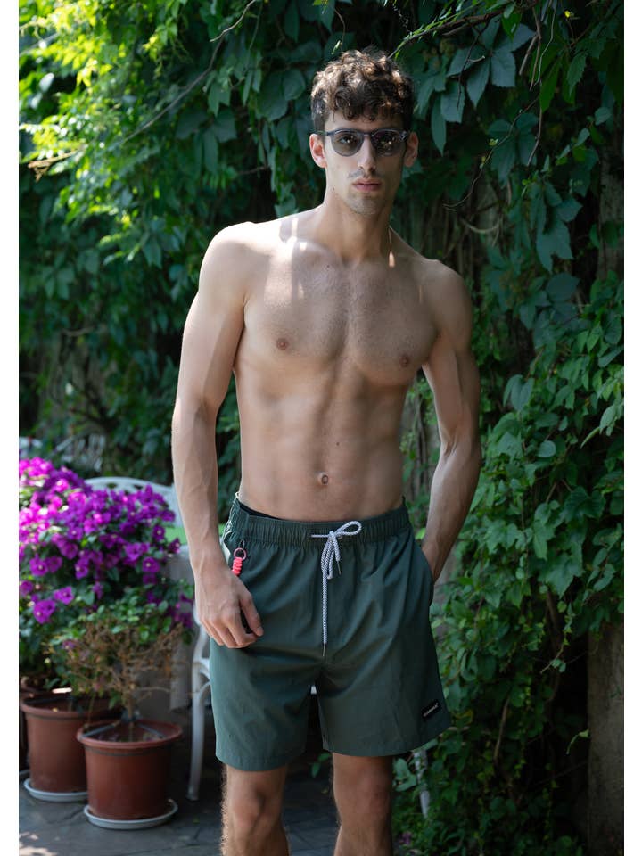 Islandhaze - Wholesale Swim Shorts - Men's - 6'' Inch Men's Solid new texture shorts-Oman7