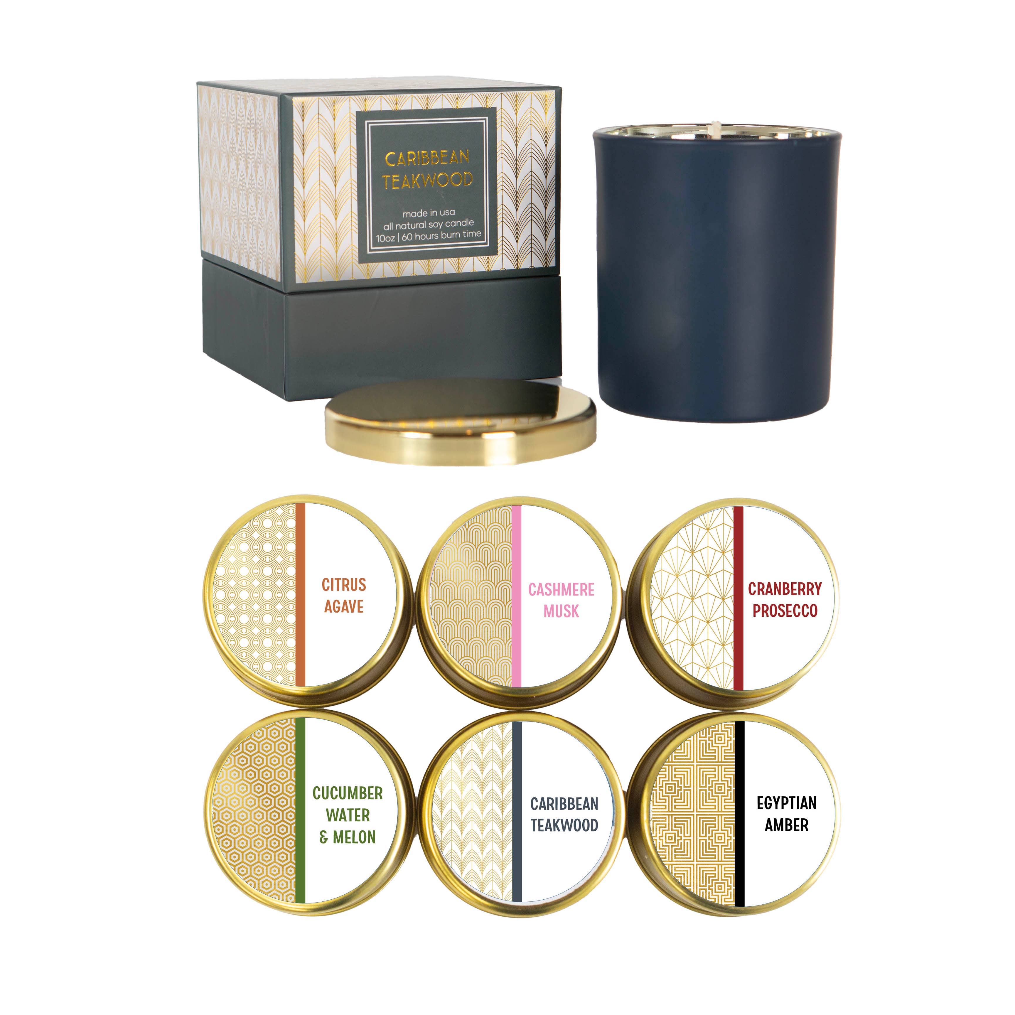 Mod Lounge Paper Company - Wholesale Travel Candles - Candle Collection Sample Pack 1