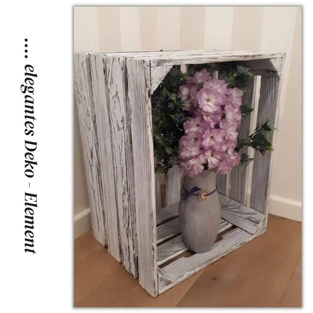 Waldsehnen - Art of Handmade - Vendita all'ingrosso Scatole decorative - Scatola per vino o scatola di legno con tendini forestali bianca | Premium XL6